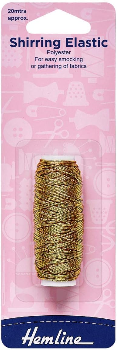 Shirring Elastic 0.75mm 20m Gold