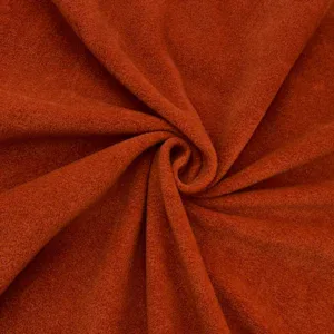 Plain Antipill fleece per half metre RUST