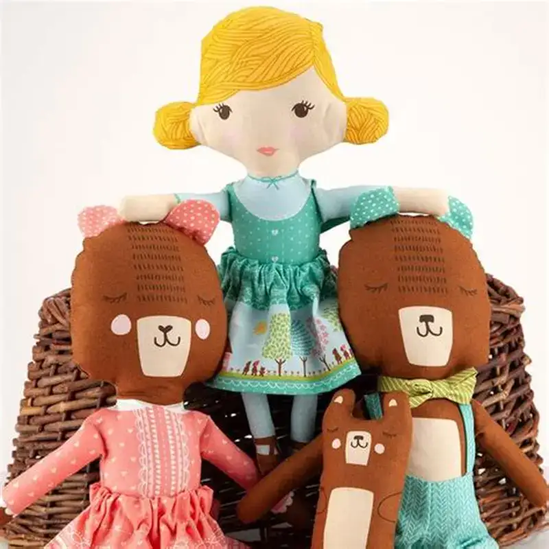 Home Sweet Home Panel by Stacy Hsi Hsu for Moda 20570 Goldilocks and the 3 Bears - Image 5