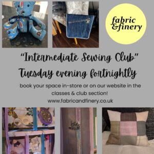 INTERMEDIATE SEWING CLUB TUE EVE FORTNIGHTLY