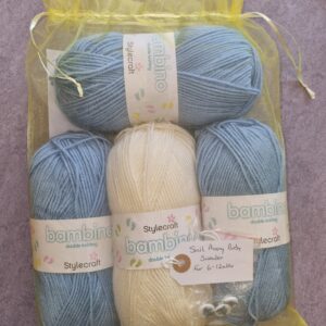 Sail Away Baby Sweater Knitting Kit with Printed Pattern - Size 6 to 12 months