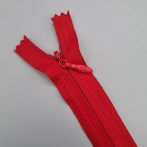 22" / 55cm Sturdy Invisible Concealed Closed End Zip - Red