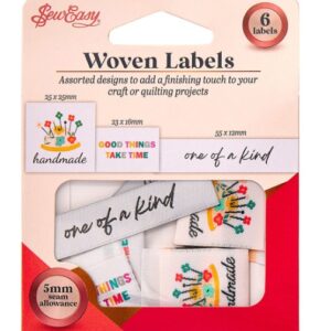 Sew Easy Woven Labels - 3 Designs Pack of 6