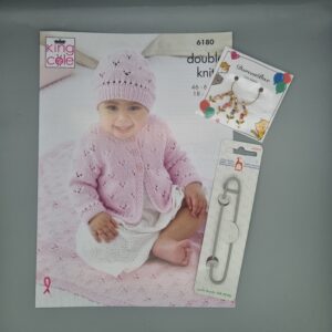 King Cole Double Knitting Child's Cardigan 46cm - 66cm with Cottonsoft Yarn
