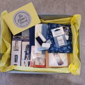 BLUE William Morris Inspired "Maker's Parcel" GIFT HAMPER - incl. personalized, handwritten greeting card