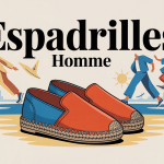 espadrille homme moderne sur fond estival
