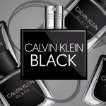 illustration parfum calvin klein black flacons noirs élégants