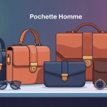 pochette homme élégantes présentées avec accessoires masculins