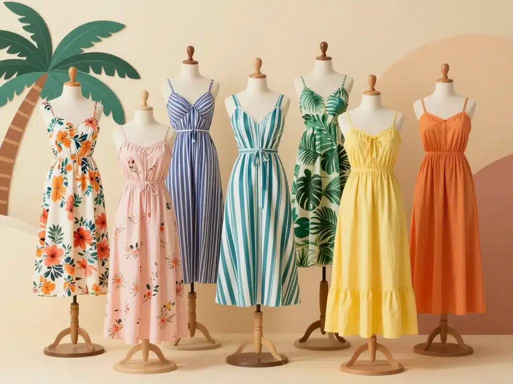 robe de plage motifs imprimés tendances été