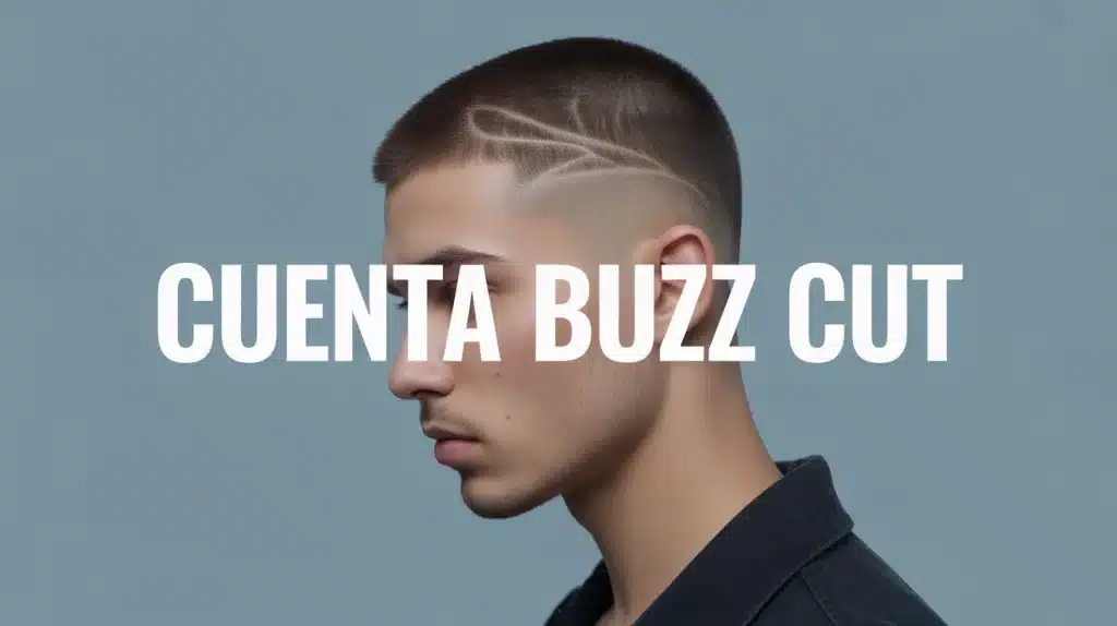 cuenta buzz cut dégradé homme vectoriel