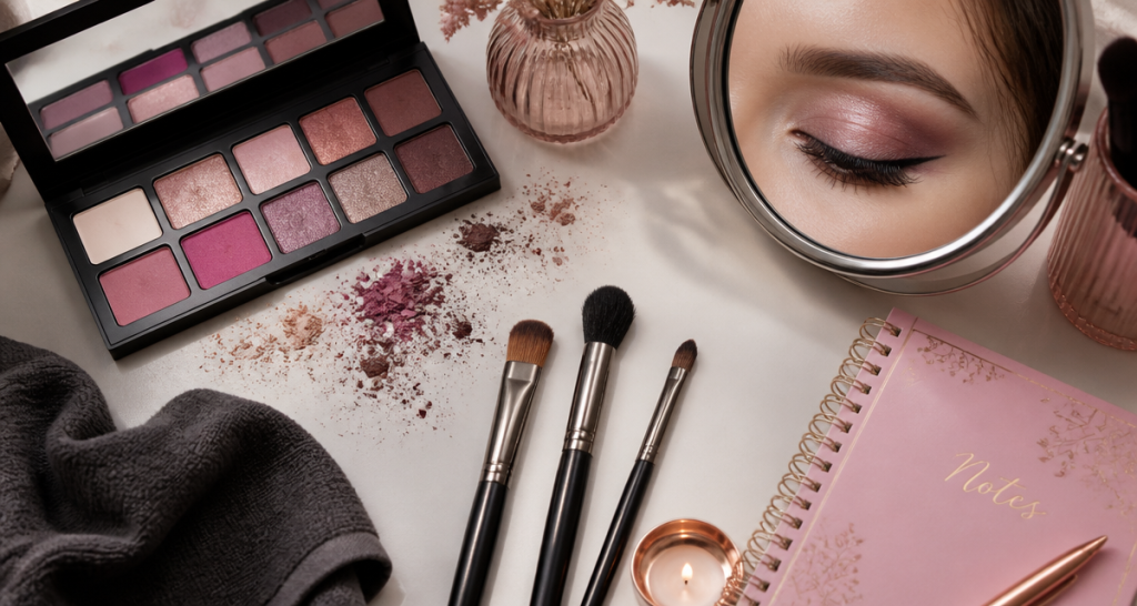 comment mettre du fard à paupières avec pinceaux et palette