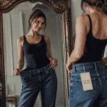 Je ne perds pas de poids mais je m affine femme miroir jean large
