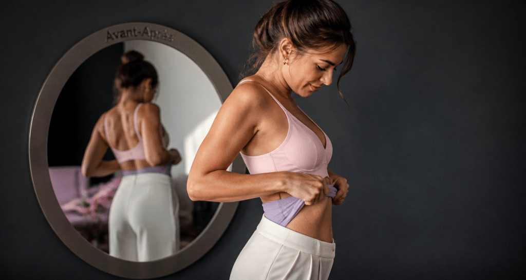 avant apres liposuccion du ventre femme silhouette