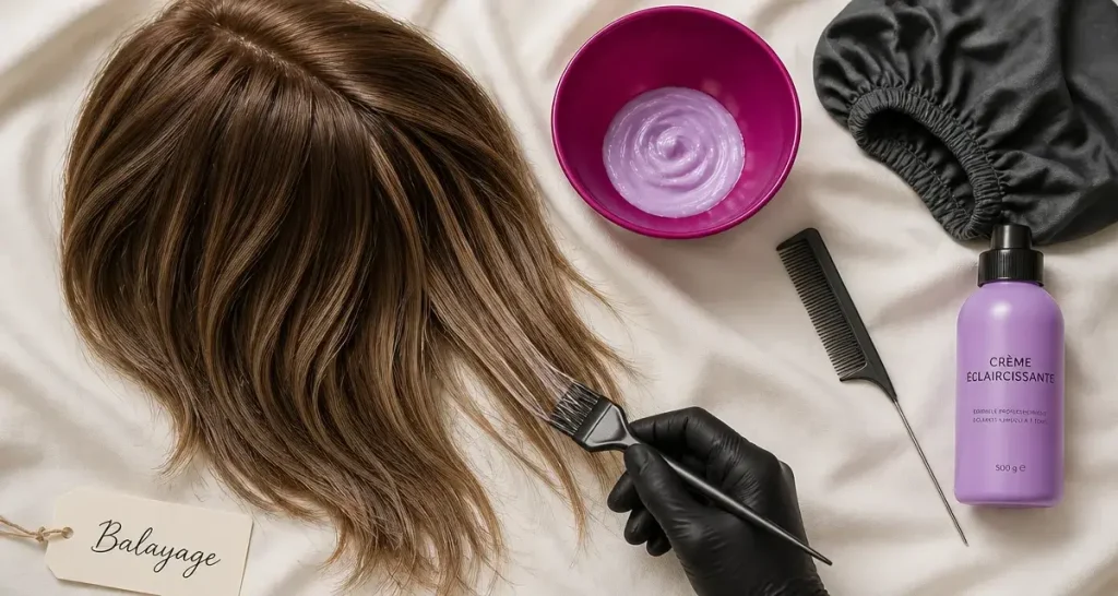 C’est quoi un balayage ? Méchages sans effet racine, pinceau et crème éclaircissante