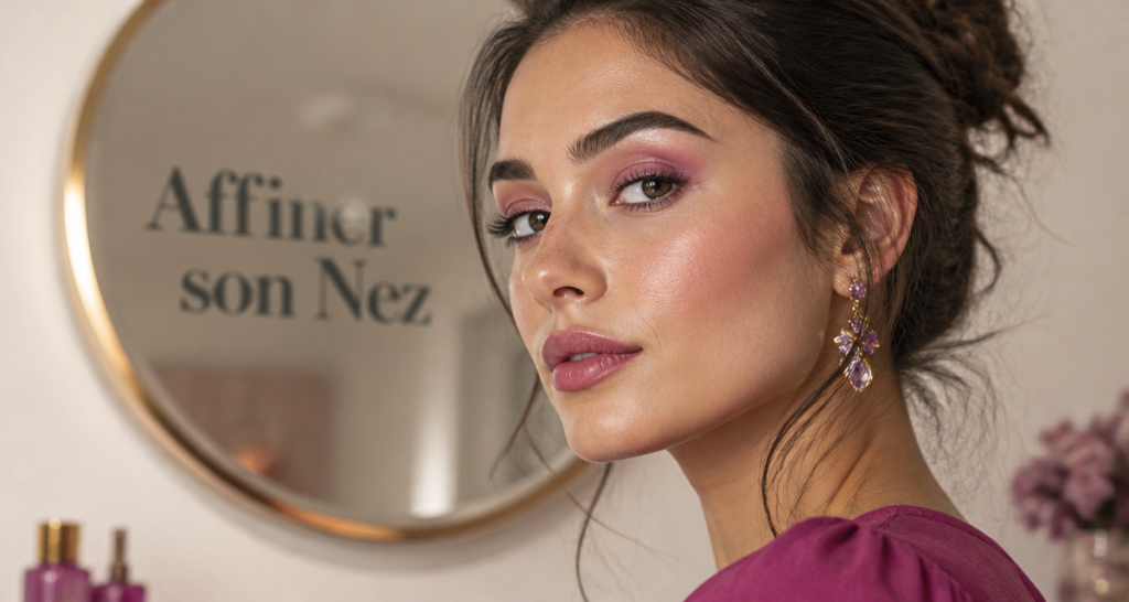 comment affiner son nez portrait femme contouring