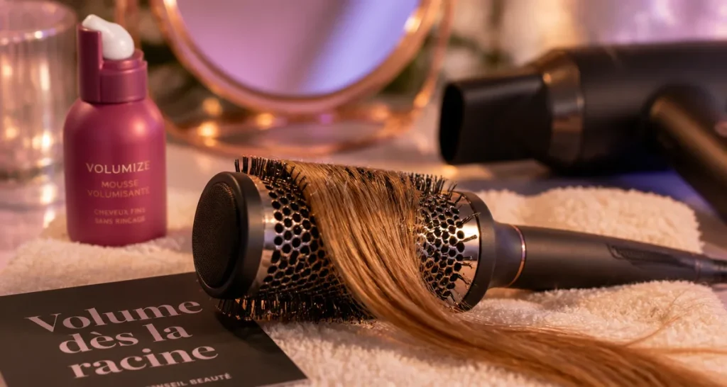 Comment donner du volume aux cheveux : brosse ronde, mousse volumisante, cheveux fins secs