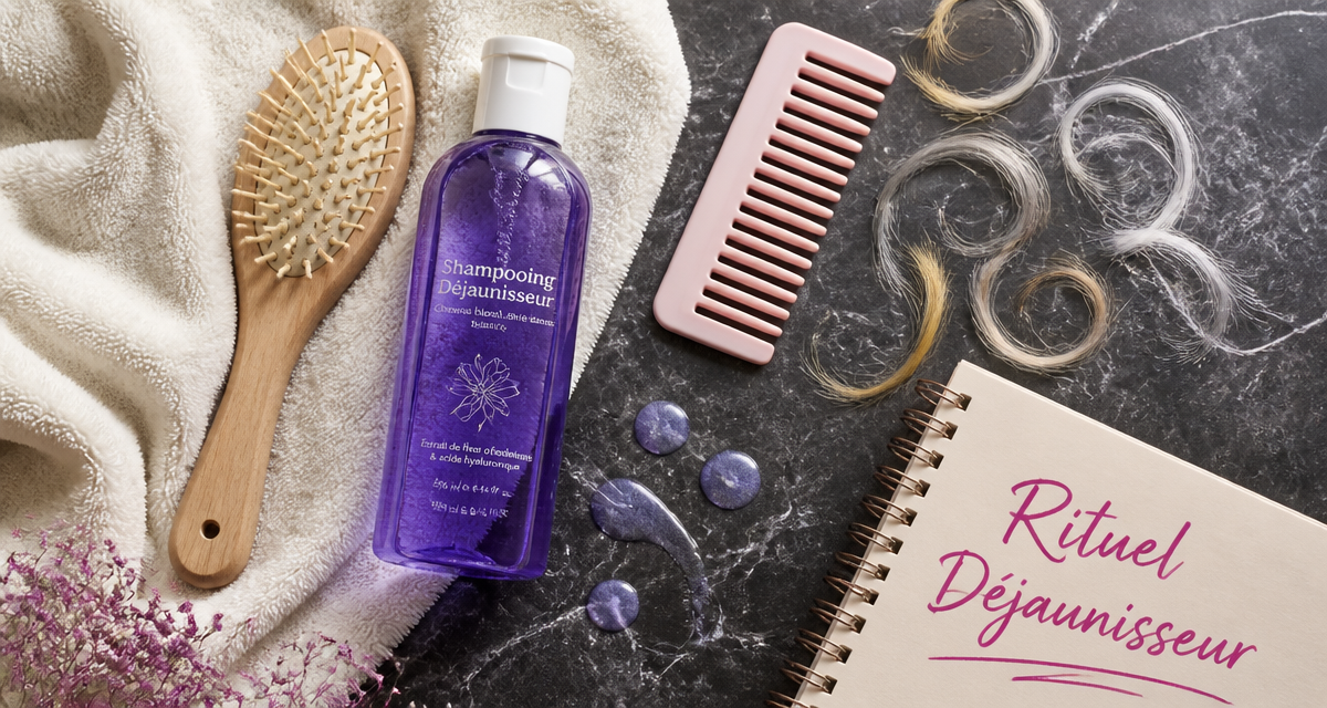 meilleur shampoing dejaunisseur accessoires cheveux blonds gris