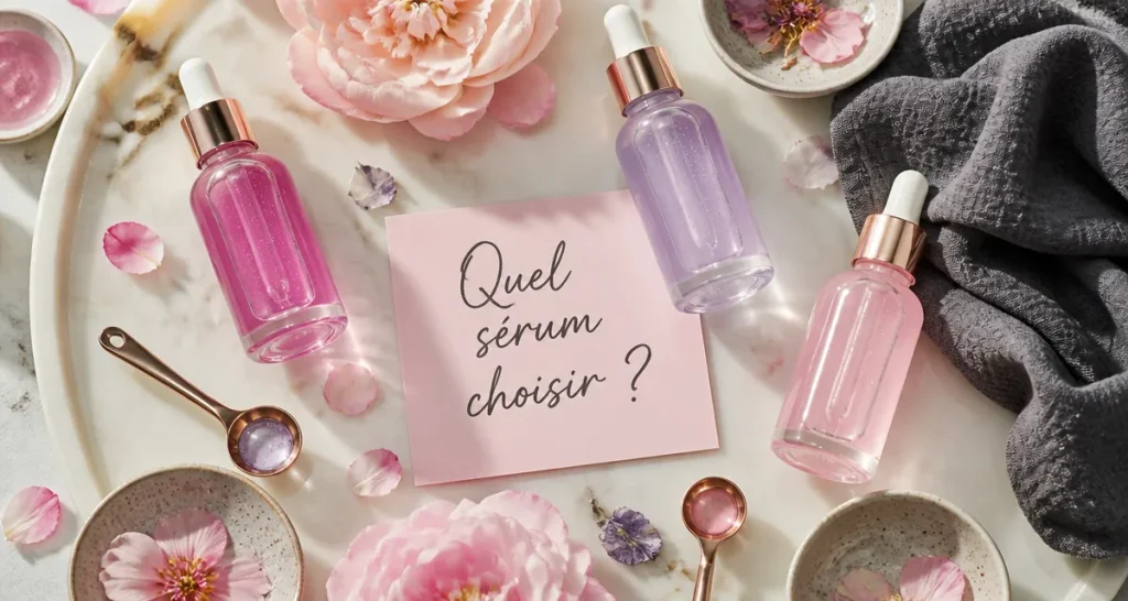 quel serum choisir flacons serums plateau marbre