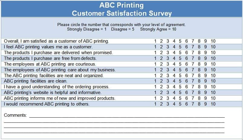 Customer Satisfaction Questions