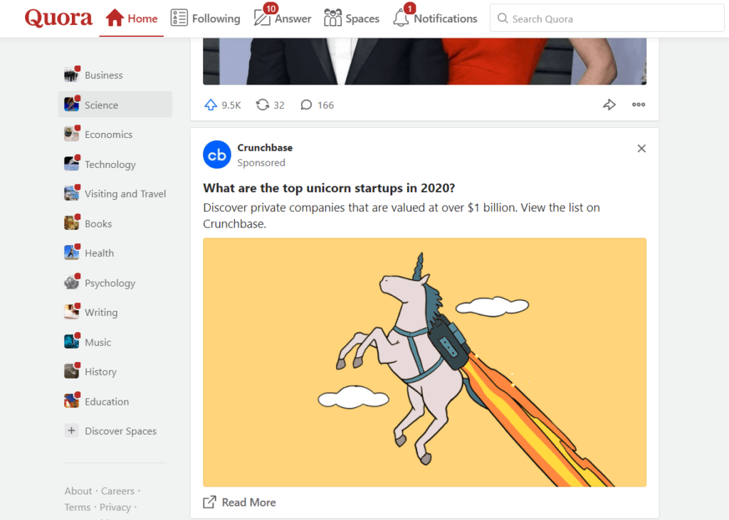 Quora Image ads