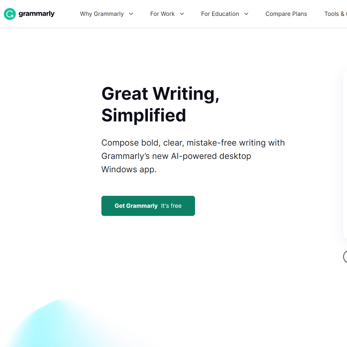 Grammarly editing and proofreading tool for teachers