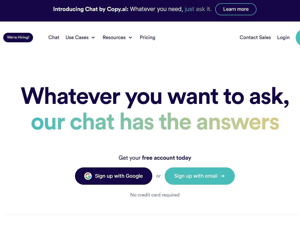 Copy.ai copywriting tool for YouTubers