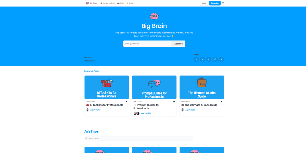 Big Brain AI newsletter