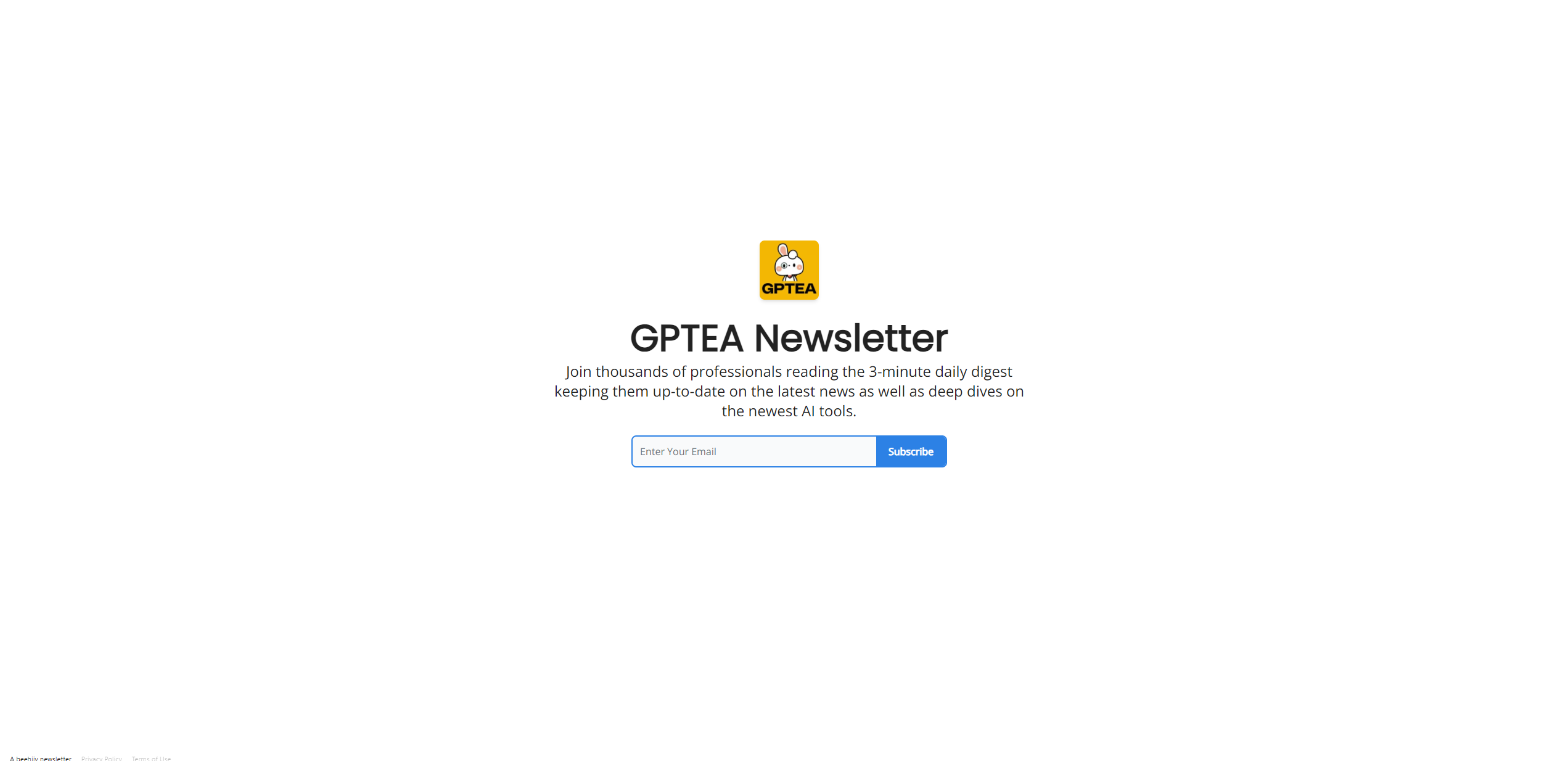 GPTEA AI newsletter for working professionals