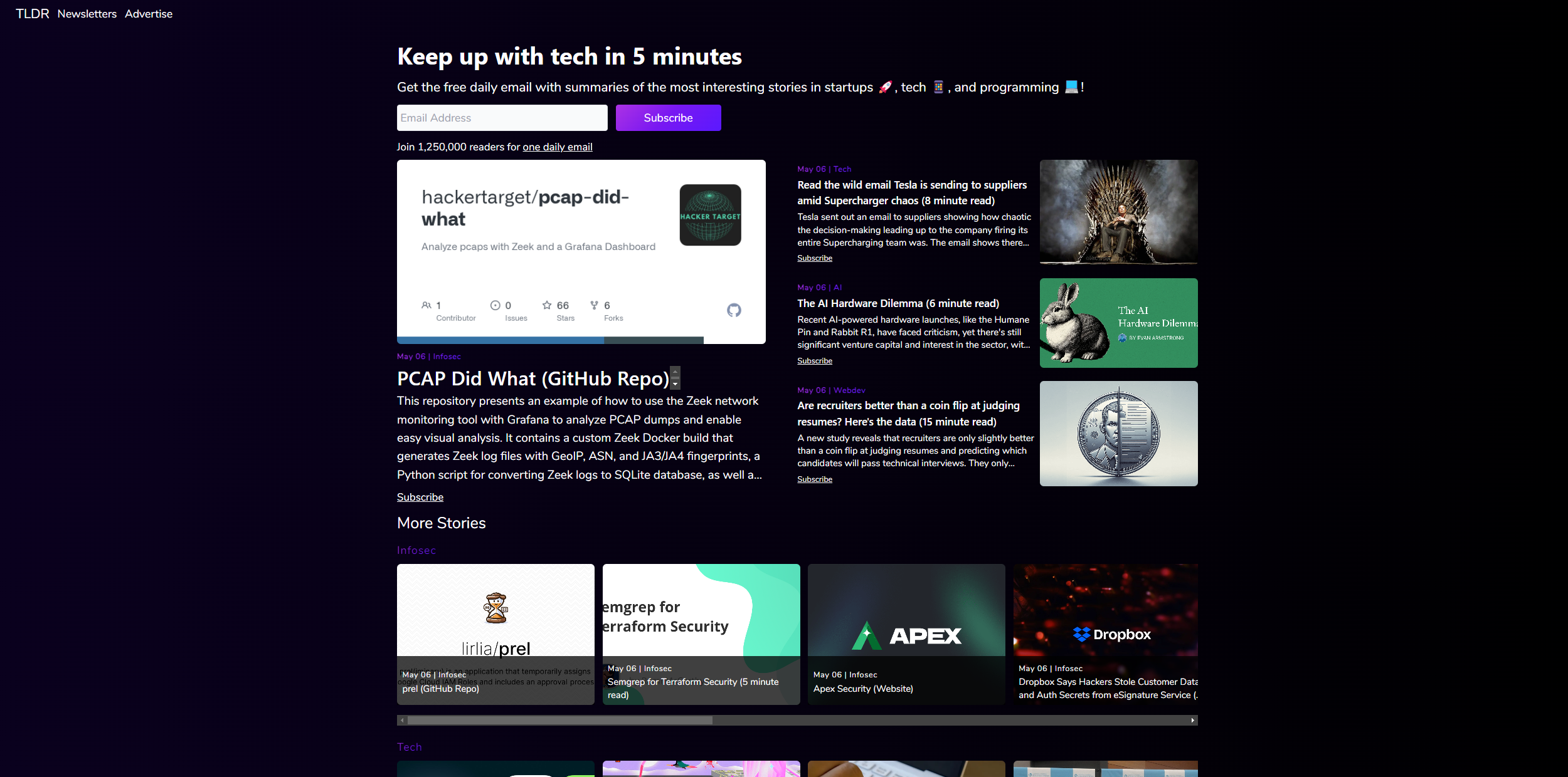 TLDR AI newsletter for software engineers