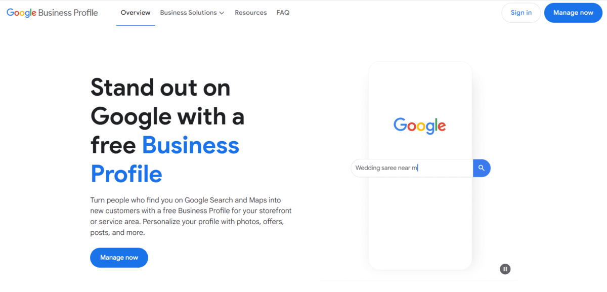 Google My Business startup directory