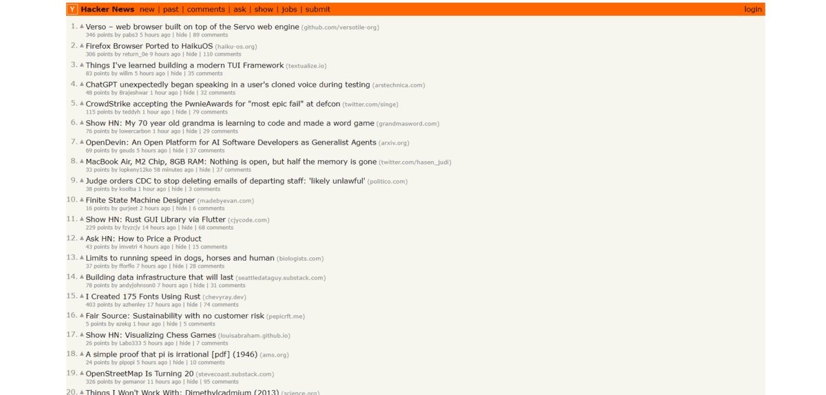 Hacker News startup community product feedback