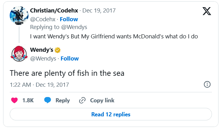 Wendyโs Tweet