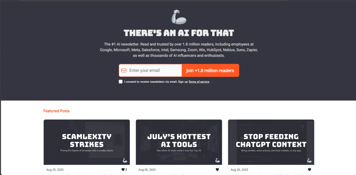 There's An AI For That newsletter