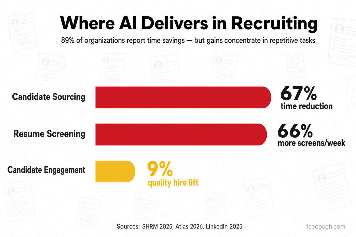 What recruitment tasks are being automated?