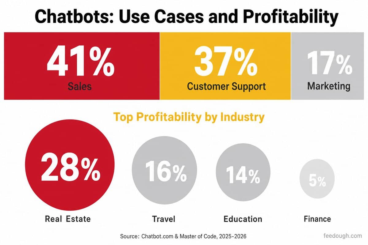 Chatbot Use Cases and Application Statistics