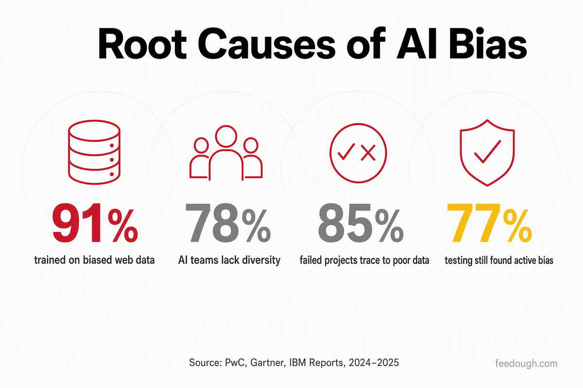 Root Causes of AI Bias Statistics