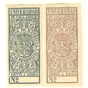 Derechos de Matricula.Universidad de Valladolid 1879-81