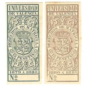 Derechos de Matrícula. Universidad de Valencia 1879-81