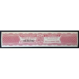 Precinta 250 gr. de Café Importación Torrefacto 1958