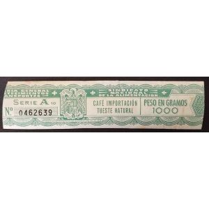 Precinta 1000 gr. de Café Importación Tueste Natural 1958