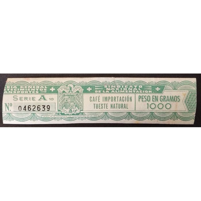 Precinta 1000 gr. de Café Importación Tueste Natural 1958