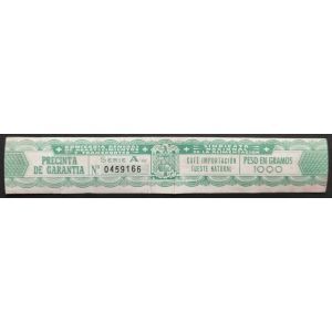 Precinta 1000 gr. de Café Importación Tueste Natural 1958. Completa
