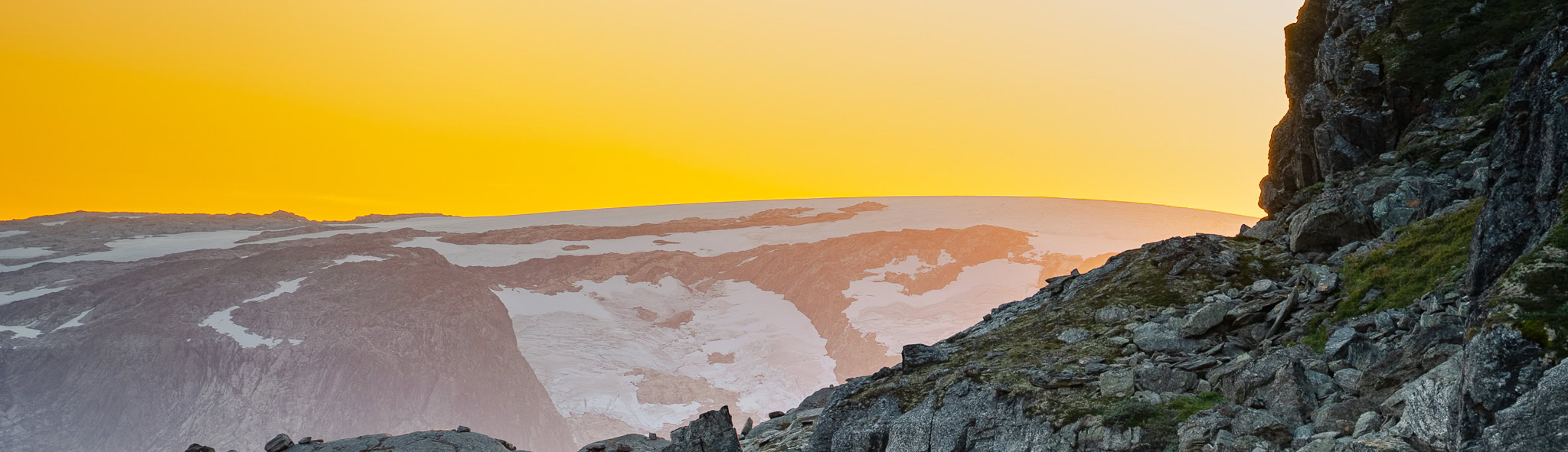 Folgefonna Einseten Solnedgang Hardanger Odda