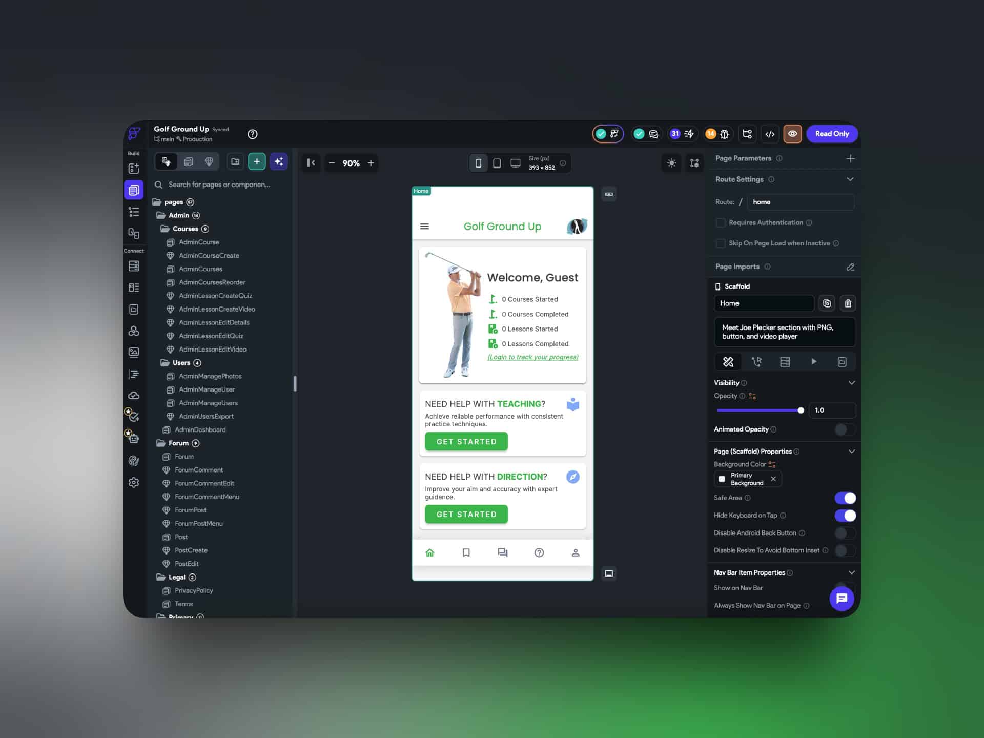 Golf Ground Up: A Scalable Coaching Platform for Pro PGA Golfer Joe Plecker