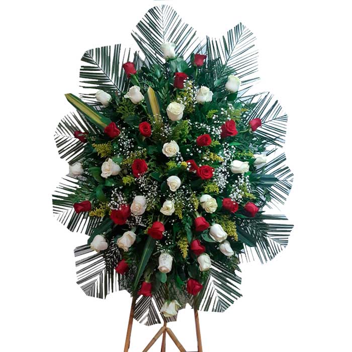 Corona-funebre-Sentido-Pesame_Floristerias-en-cali
