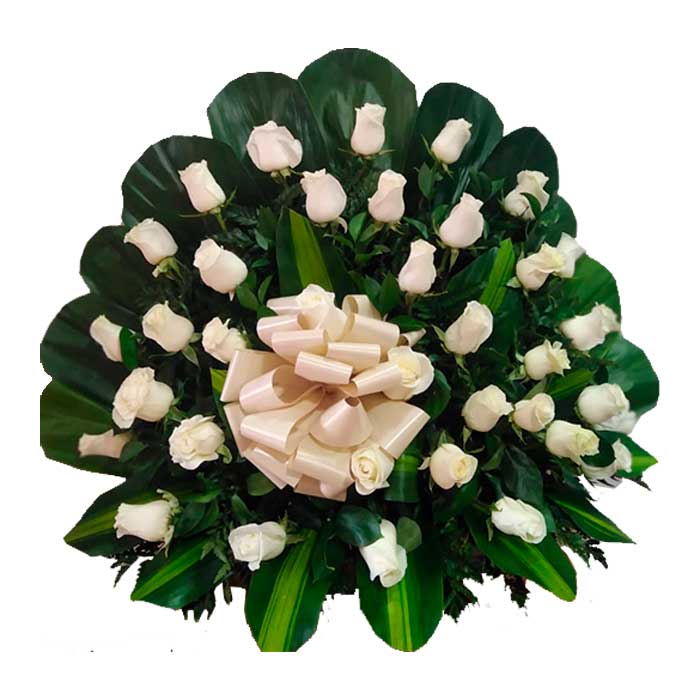 Ramo-Funebre-con-Moño-Floristeria flores Cali es Cali