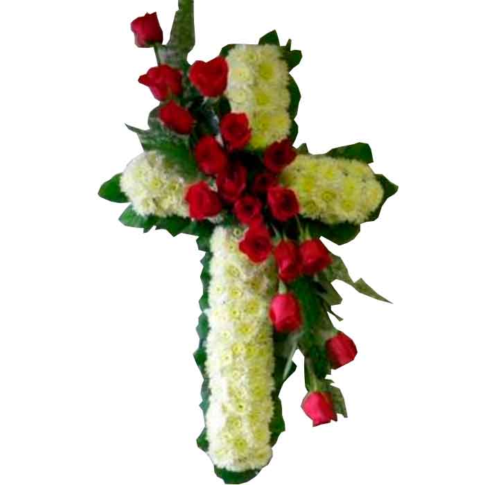 Corona-Cruz-Funbre-Cali-roja-con-blanco_floristerias-en-cali