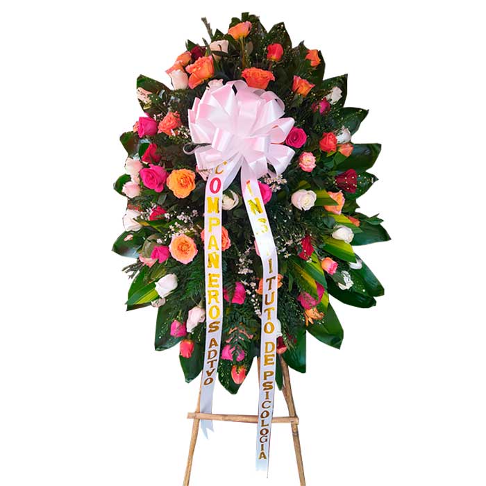 Corona-Funebre-Colorida-Floristeria-en-Cali