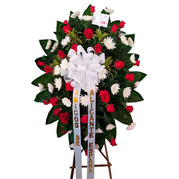 Corona-Roja-con-Blanco-Hermosa-floristerias-en-cali