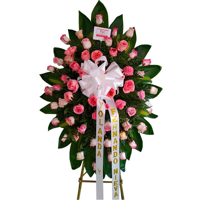 arreglo floral sobrio para funeral en Cali
